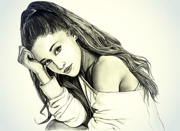 Картинки на телефон: Ariana Grande, рисунок, карандаш, портрет